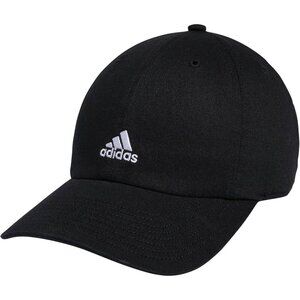 Adidas Women's Black White Baseball Adjustable Cotton Athletic Relaxed Fit Hat